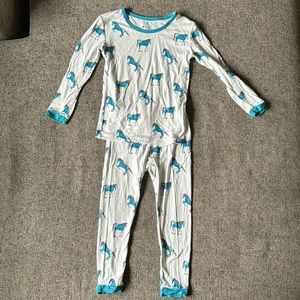 Kyte BABY White and Blue Kids Pajamas